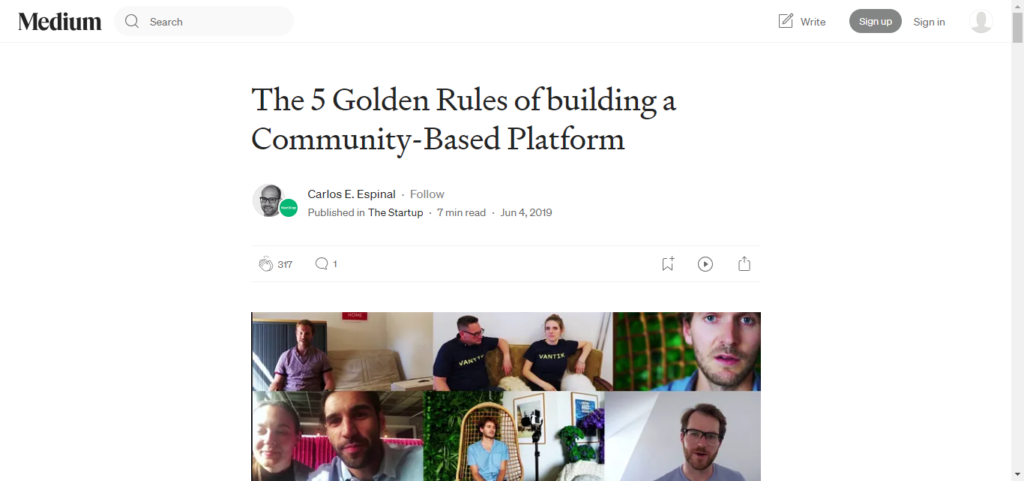 medium blogger platform