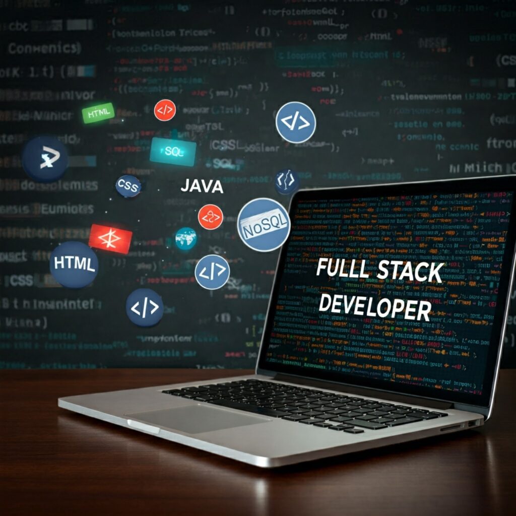 what is full stack developer- html, css , java script, nodjs, <a href=